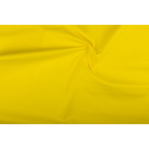 Katoen geel - Katoenen stof op 60m rol