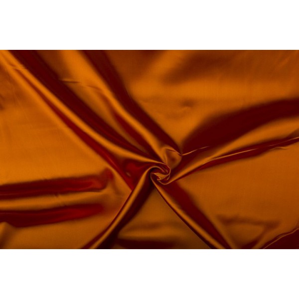 Satijn 15m rol - Oranje - 100% polyester