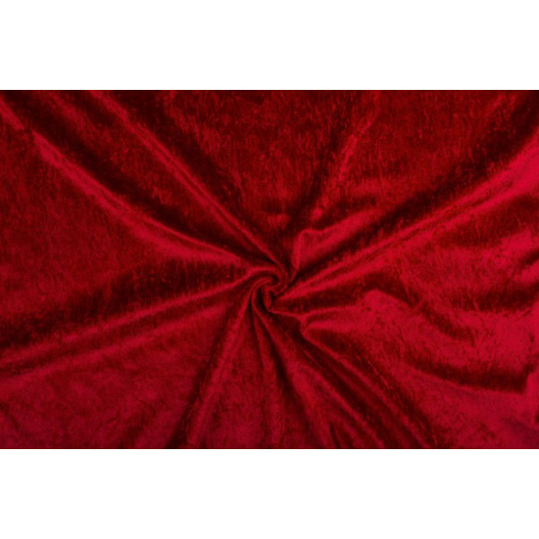 Velours de panne - Donkerrood - 1 meter - 100% polyester