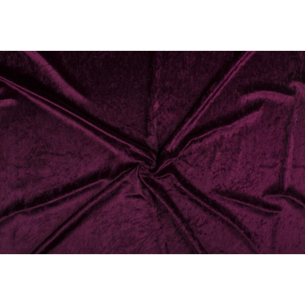 Velours de panne - Donker bordeaux rood - 1 meter - 100% polyester