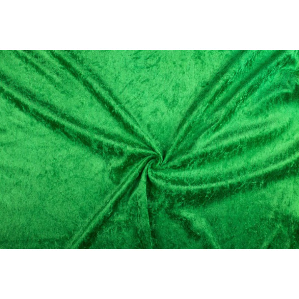 Velours de panne - Groen - 1 meter - 100% polyester