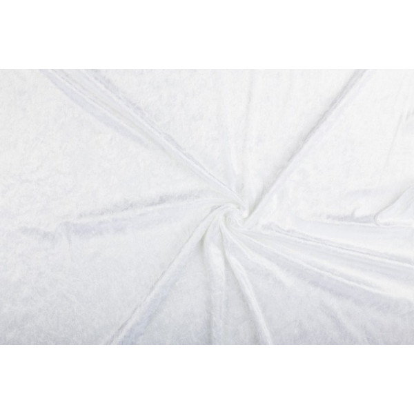 Velours de panne - Wit - 1 meter - 100% polyester