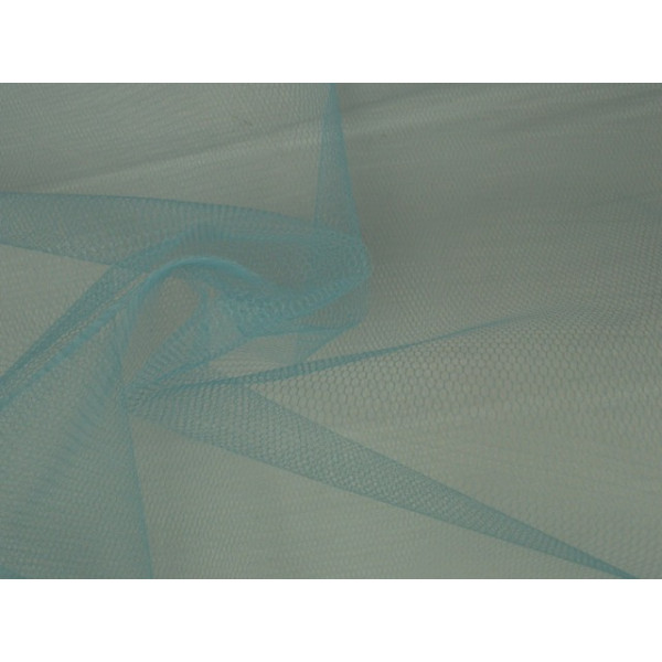 Tule stof - Lichtblauw - 15m per rol - 100% polyester