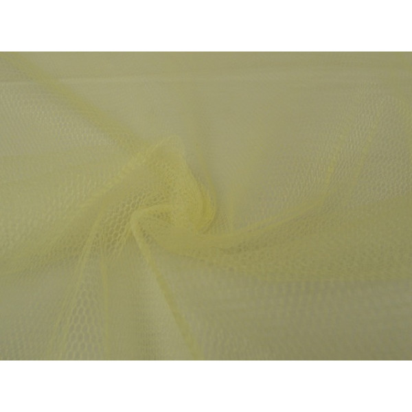 Tule stof - Licht geel - 50m per rol - 100% polyester