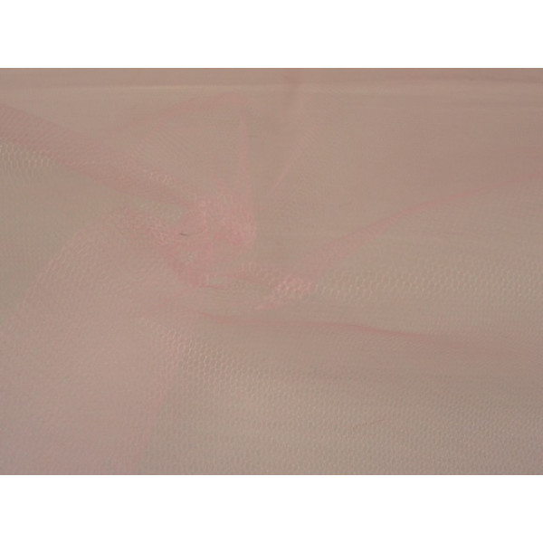 Tule stof - Lichtroze - 50m per rol - 100% polyester