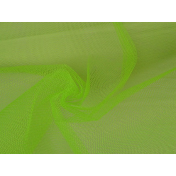 Tule stof - Limoengroen - 50m per rol - 100% polyester