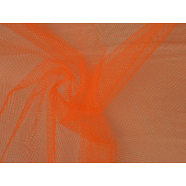 Tule stof - Oranje - 15m per rol - 100% polyester
