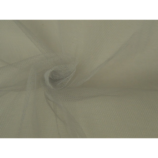 Tule stof - Zilvergrijs - 50m per rol - 100% polyester