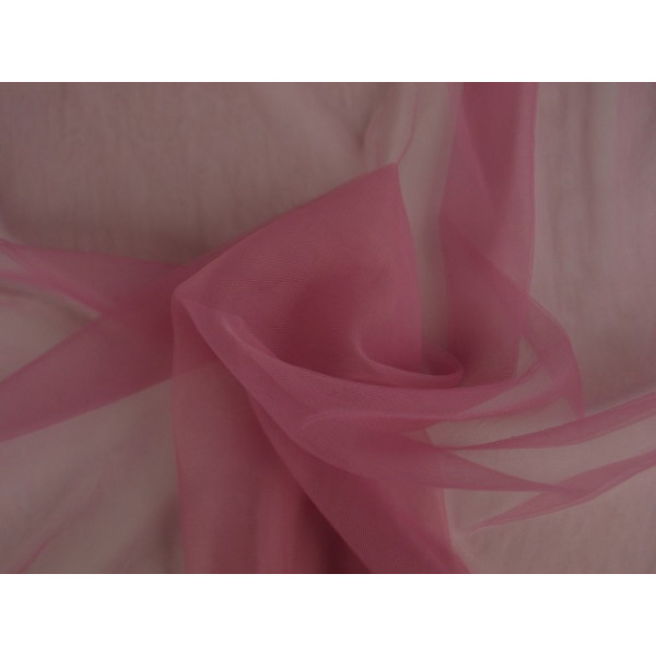 Bruidstule - Donker oud roze - 15m per rol - 100% polyester