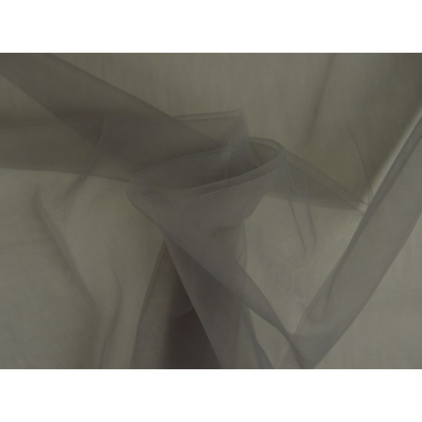 Bruidstule - Donkergrijs - 15m per rol - 100% polyester