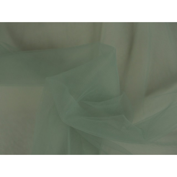 Bruidstule - Oud groen - 15m per rol - 100% polyester