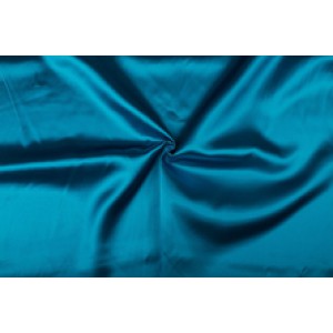 Satijn 15m rol - Waterblauw - 100% polyester