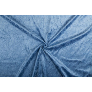 Velours de panne - Indigoblauw - 1 meter - 100% polyester