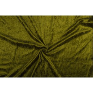Velour de pannes khaki groen - 10m stof op rol