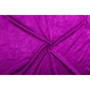 Velour de pannes paars - 45m stof op rol