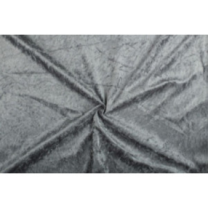 Velours de panne - Antraciet - 1 meter - 100% polyester