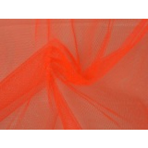 Tule stof - Donker oranje - 15m per rol - 100% polyester