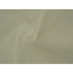 Tule stof - Gebroken wit - 50m per rol - 100% polyester