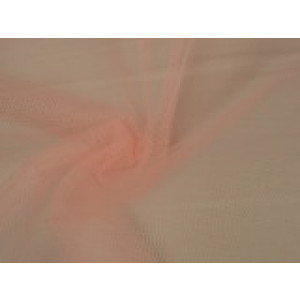 Tule stof - Zalmroze - 15m per rol - 100% polyester