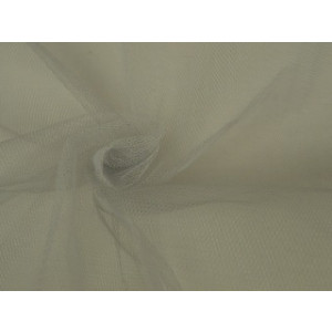 Tule stof - Zilvergrijs - 15m per rol - 100% polyester