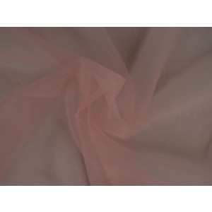 Bruidstule - Zalmroze - 15m per rol - 100% polyester